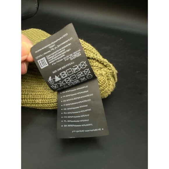 Burton Snowboard Polylana Forest Green Beanie Ski Hiking Outdoors Vintage - Picture 5 of 8